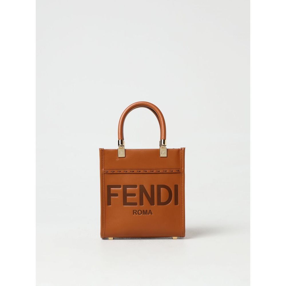 Fendi Hand Bag Tan Brown